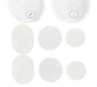 Shoe Repair Patch, Sneaker Insert Pad, Heel Protector Kit, Non-Slip Polyester Material, Multi-Size for Shoe Maintenance, 1.97x1.57 to 1.18 Inches, Black, White, 6 Pieces