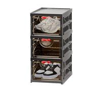 Shoe Storage Cabinet, Folding Narrow Organizer, Space Saving Rack, Home Organization Solution Available in 3 and 6 Layers for Doorway Living Room Kid Room Bathroom Dormitory Hotel Apartment Entryway