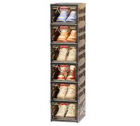 Shoe Storage Cabinet, Folding Narrow Organizer, Space Saving Rack, Home Organization Solution disponibile in 3 e 6 Layers for Doorway Living Room Kid Room Bathroom Dormitory Hotel Apartment Entryway