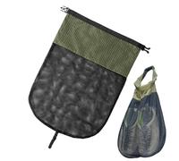 Shoe Travel Bags - Large Folding Organizer, 48.5x35cm Breathable Carry Case for Sneaker Boot, Mesh Storage Tote with Easy Access, Footwear Holder, Portable Pouch for Women, Men and Beach Hiking