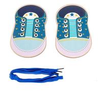 Shoe Tying Learning Toy - Premium -Inspired Practice Shoe, Features High-Grams Tear-Resistant Construction For Durable Long-Term Developmental Use | Large-Bore Smooth-Finish Eyelets Simplify