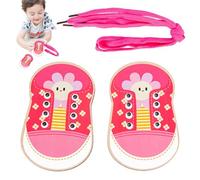 Shoe Tying Learning Toy - Premium -Inspired Practice Shoe, Features High-Grams Tear-Resistant Construction For Durable Long-Term Developmental Use | Large-Bore Smooth-Finish Eyelets Simplify