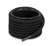 Shoemate Solid Color Round Shoe Laces for Sneakers, Boots and Athletic Shoes, Shoe Strings, nero, 30"(76cm)