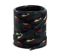 Shoemate Stylish 5/16" Flat Shoelaces for Fashion Sneakers and Skate Shoes, Shoe Strings, 04 Camo Two, 54"(137cm)