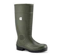 Shoes for Crews 70557 - BASTION Uomo Donna PVC Acciaio Punta Stivali, antiscivolo, verde - EN certificato di sicurezza