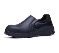 Shoes for Crews Brandon Unisex Composite Toe - Comode Scarpe Antinfortunistiche con Punta, antiperforazione, Senza Metallo, Antiscivolo, S3L FO SR LG - per Uomo e Donna, Nero, 44 EU