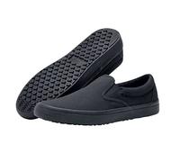 Shoes for Crews MERLIN - Pantofole comode in pelle, solette imbottite, suola antiscivolo per uso quotidiano - per uomo e donna, Nero , 46 EU