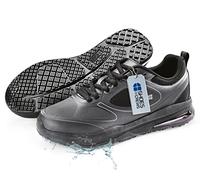 Shoes for Crews Revolution II, Scarpe da Lavoro da Donna con Suola Antiscivolo, idrorepellenti e Leggere, Scarpe da Ginnastica da Donna, Nero, 38 EU