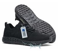Shoes for Crews Sneaker da lavoro da uomo - comode scarpe impermeabili con suola antiscivolo e solette ideali per gastronomia e cucine per camerieri e chef - Everlight ECO, Nero , 38 EU