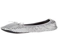 Shoes8teen Scarpe Piatte da Viaggio Pieghevoli da Viaggio con Custodia di Trasporto Abbinata per Donna 7-8 M US Argento SH18 Paillettes