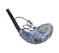Shofar Ram 13" Olio per Unzione Argento Sterling 925 Corno di Ariete Leone di...