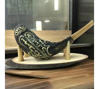 Shofar Ram Horn 3D Art worker 13"-16" Judaica + con supporto in legno - Made ...