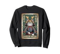 Shogun Gatto Guerriero Armatura Samurai Autorità Giapponese Look Felpa