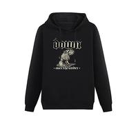 SHOIAY Down Over The Under Men's Men Rock Band Hoodie Black L