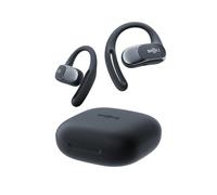 SHOKZ OpenFit Air cuffie open-ear, 28 ore di riproduzione - Nero | bluetooth wireless con microfono, gancio auricolare air, ricarica rapida, resistenza all'acqua IP54