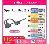 SHOKZ OpenRun Pro 2 Cuffie sportive con suono osseo Auricolari aperti Bluetooth 5.3 Microfono con cancellazione del rumore IP55 Impermeabile OpenRun Pro 2 Mini-BK