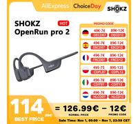 SHOKZ OpenRun Pro 2 Cuffie sportive con suono osseo Auricolari aperti Bluetooth 5.3 Microfono con cancellazione del rumore IP55 Impermeabile