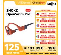 SHOKZ OpenSwim Pro Bone Sound Cuffie sportive Auricolari wireless Bluetooth 5.4 IP68 Micros con cancellazione del rumore impermeabile 9 ore