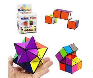 SHONCO Magic Star Cube, Cubo Infinito, Cubo Magico 2 in 1，Solido di Superficie liscia, Allevia lo Stress e l'ansia, Cubo Puzzle Durevole Per Bambini e Adulti