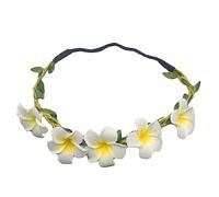 SHONDE Fascia per capelli hawaiana Plumeria con fiori e coroncine, corona hawaiana, fascia per capelli con fiori, per l'estate, in spiaggia, in piscina, decorazioni per feste, bomboniere