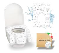 Shootforthestars 30 pz Copriwater USA e Getta Universale in Plastica Impermeabile - Copri WC Monouso da Viaggio Senza Uso di Carta Igienica