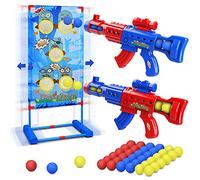 Shooting Game Toy for Age 6, 7, 8, 9, 10+ Years Old Boys and Girls, Popper Air Toy Guns with Moving Shooting Target & 36 Foam Balls, Outdoor Garden Toys Gifts - Compatible with Nerf Toy Guns1
