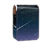 Shooting Star at Night - Custodia per rossetto, portatile, da viaggio, con specchio, mini rossetto, da donna, Multicolore, 9.5x2x7 cm/3.7x0.8x2.7 in