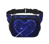 Shooting Star Heart - Marsupio unisex regolabile a doppio strato per attività all'aperto, viaggi, corsa, escursionismo, Nero , Taglia unica