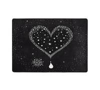 (Shooting Star Heart) Tappeto stampato per soggiorno, camera da letto e ufficio, 80 x 147,3 cm, morbido tappeto antiscivolo moderno per interni.
