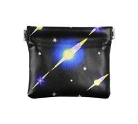Shooting Stars Cartoon Cielo Nero Donne Uomini Borse di Cuoio Moneta Carino Organizzazione Sacchetti per Gli Uomini Donne Viaggio billetera para, Stelle cadenti cartone animato cielo nero, 1 size