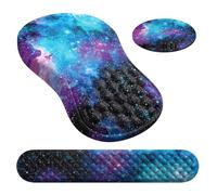 SHOOYIO 3 pz/set di cuscinetti in memory foam poggiapolsi tappetino per mouse portabicchieri alleviare l'affaticamento da uso prolungato del computer comodo cuscino da polso per digitare e giocare