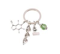 SHOOYIO Biologia Chimica Portachiavi Unico Molecola Portachiavi Accessorio Portatile ed elegante Doctor DNA Microscopio Portachiavi Gioielli