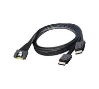 SHOOYIO Cavo dati server computer SFF 8654 8i a 2x SFF 8611 4i Conversione Cavo di prolunga Protezioni Testato Server Wiring Cord