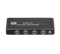 SHOOYIO Commutatore KVM HDTV a commutazione rapida con pulsante e cavo di controllo rapido e supporto di dispositivi USB condivisi 4K60Hz Switcher remoto