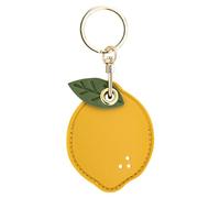 SHOOYIO Custodia protettiva antipolvere in pelle per dispositivo di tracciamento Shell Cartoon Pattern Custodia protettiva con portachiavi PU Card Sleeve, Limone, Taglia unica