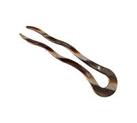 SHOOYIO Fermaglio per capelli a torsione francese vintage acetato di celluloide grande ondulato a forma di U a forma di tartaruga e conchiglia, fermaglio per capelli, fermaglio per chignon, accessori