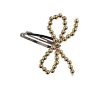 SHOOYIO Fermaglio per capelli con perle finte a forma di fiocco, elegante, in metallo, accessorio delicato per capelli, decorazione per capelli da donna