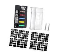 SHOOYIO Pannello auto 1 in 6 Out con copertura trasparente e collegamento a terra per progetti di rimorchi per barche auto blocco terminale