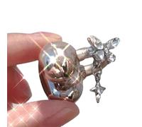 SHOOYIO Strass Farfalla Orecchio Gioielli Aperto Cuffie Decorazioni Staccabili Moda Miglioramento Accessori Personalizzabili Imitazione Strass Auricolare Gioielli