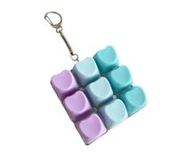 SHOOYIO Tastiere meccaniche a 9 tasti, tester con 9 tasti clicky con portachiavi in silicone per alleviare lo stress e decorazione di uffici tasti clicky con portachiavi in silicone per alleviare lo