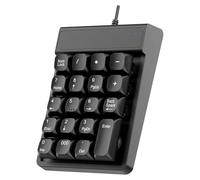 SHOOYIO Tastierino numerico ergonomico USB 19Keys impermeabile per calcoli rapidi e lavoro al computer portatile tastierino numerico