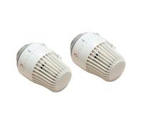 SHOOYIO Valvole termostatiche per termosifone, 2 pezzi, colore bianco, termostato di controllo HVAC, stile classico