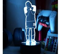 Shop and Solve FootballLED - Luce 3D dream luce notturna - lampada USB e batteria con telecomando, 7 colori e 5 modalità idea regalo per tifosi, per bambini e adulti tifosi (Kvara)