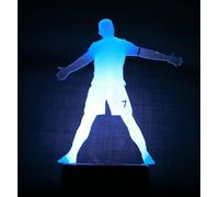 Shop and Solve FootballLED - Luce 3D dream luce notturna - lampada USB e batteria con telecomando, 7 colori e 5 modalità idea regalo per tifosi, per bambini e adulti tifosi (Cristiano)