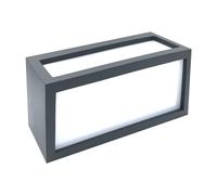 Shop SoftAir Applique lampada parete da esterno bianco ip54 rettangolare moderna per facciata balcone terrazza - garanzia 5 anni (Antracite)