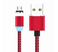 SHOP-STORY - Cavo di ricarica magnetico universale per iPhone iOS - Tipo C- Android Micro USB - Rosso