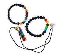 SHOP-STORY Pacchetto Sistema Solare e Chakra: include un braccialetto di guarigione dei 7 Chakra in Pietre di Lava, un Braccialetto Sistema Solare 11 Pianeti, una Collana Generatore di Energia,