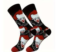 Shop-UP! Calzini IT Pennywise remake viso, colore nero, horror movie film unisex