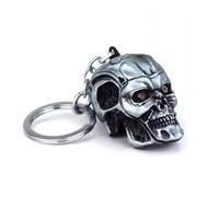 Shop-UP! Portachiavi film Termìnator cranio T-800, Skynet, gadget, ciondolo teschio acciaio