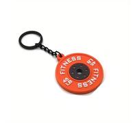 Shop-UP! Portachiavi Fitness disco colorato stacchi, bumper plates, Gym, vari colori (Arancione)